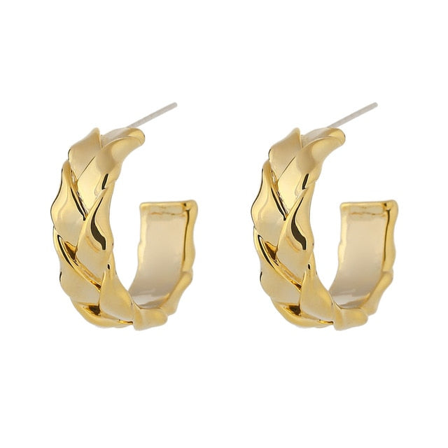 C Shape Stud Earrings for Women