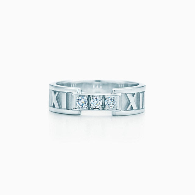 Sterling Silver Numerals Ring