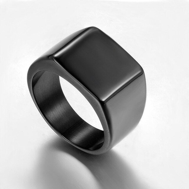 gold geometric Stainless steel rings for mens