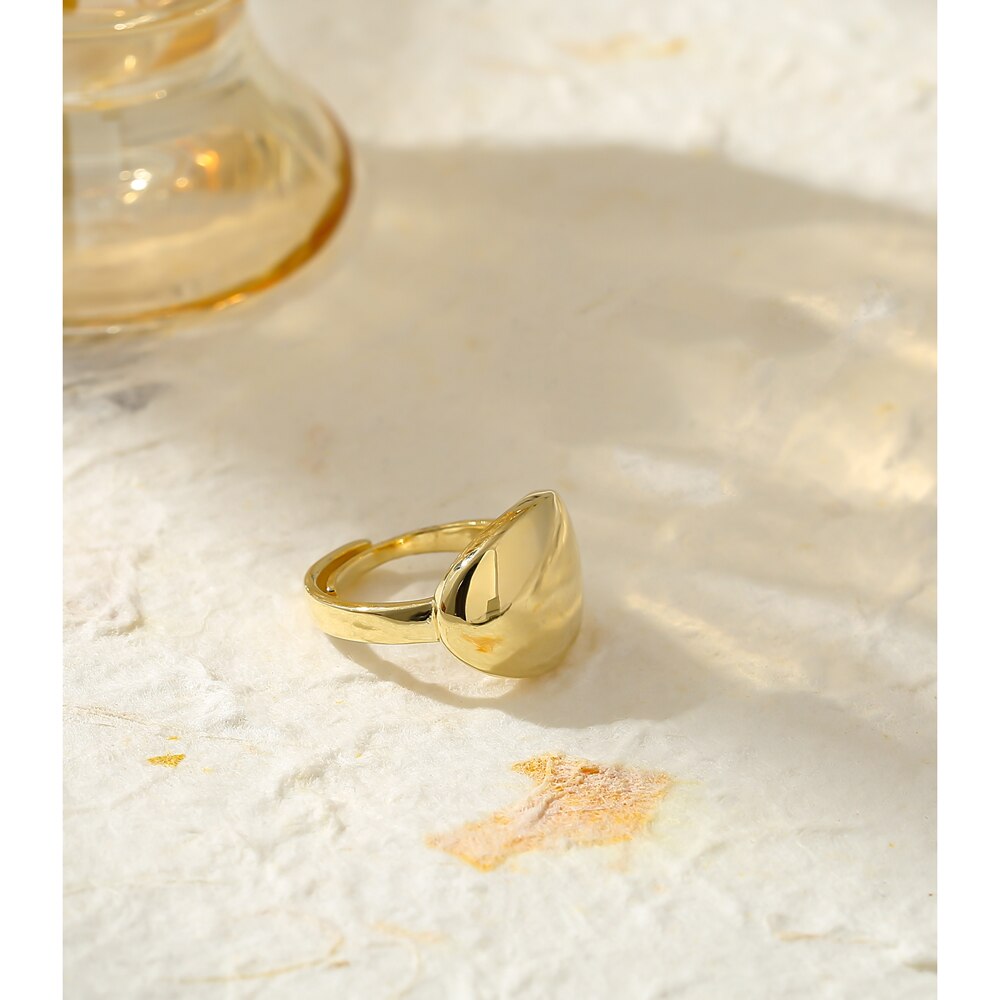 Adjustable Gold Metal Ring