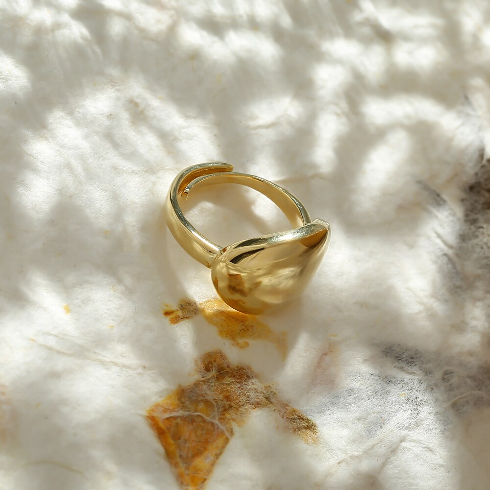 Adjustable Gold Metal Ring