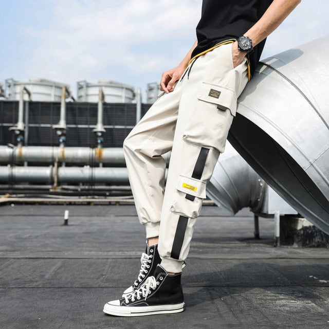 Men's Side Pockets Cargo Harem Pants