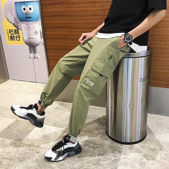 Men's Side Pockets Cargo Harem Pants