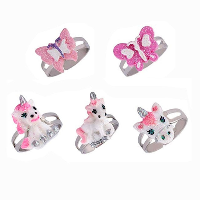 Mermaid Opening Rings for Kids Girls