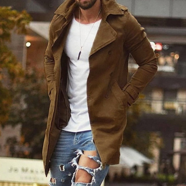 Male Casual Pockets Wind breaker Coats