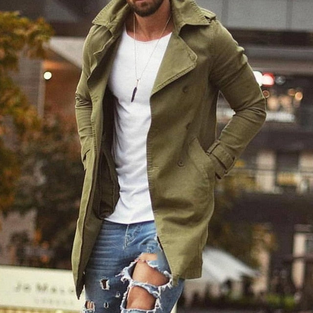 Male Casual Pockets Wind breaker Coats