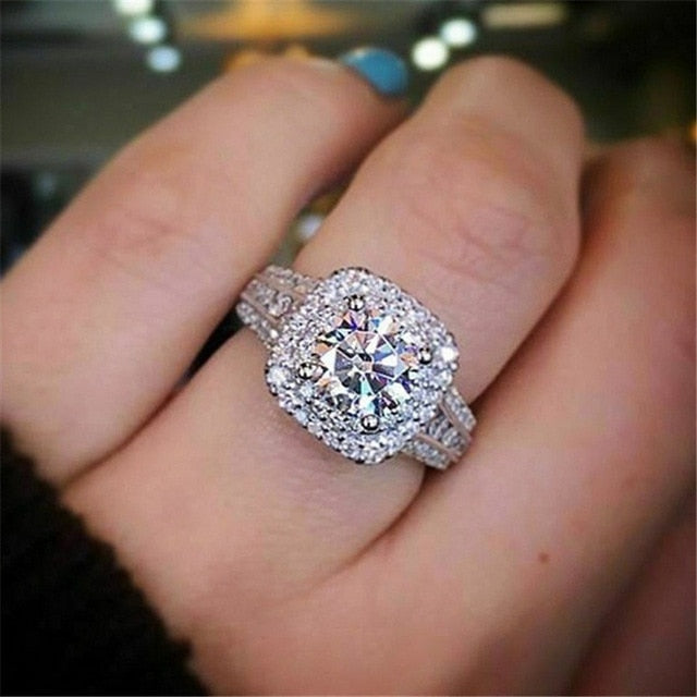 White Gold Diamond Ring for Women