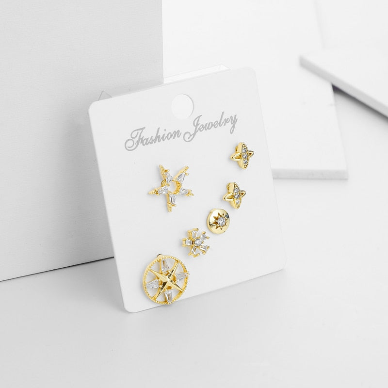 6 Pcs Star Sets Earrings