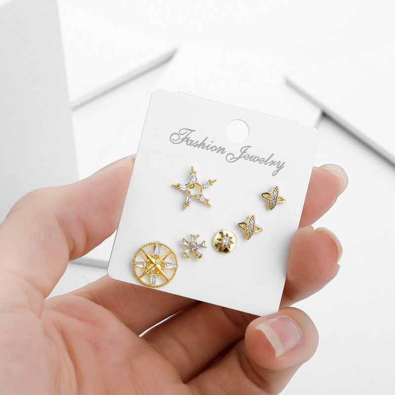 6 Pcs Star Sets Earrings