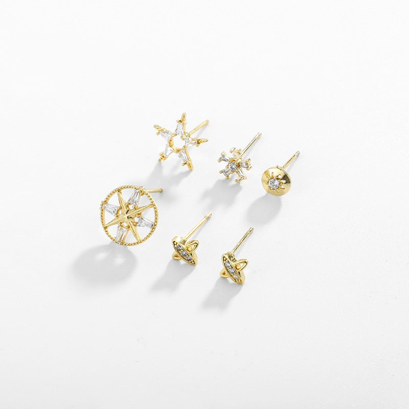 6 Pcs Star Sets Earrings