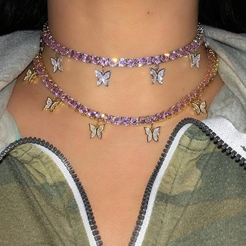 Luxury charm choker necklace