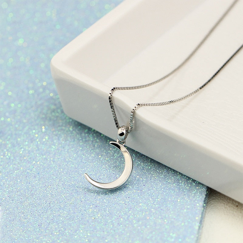 Sterling Silver Moon Pendant Necklaces